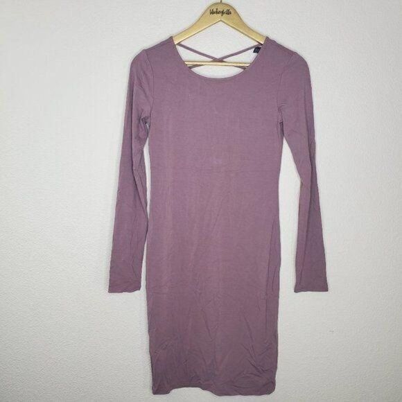 Forever 21 Lavender Cross Back Body Con Dress - Picture 1 of 5